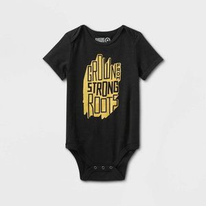 Black History Month Baby Grown From Strong Roots Child Bodysuit Black 3-6M